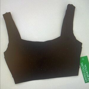 Black Cropped Tank Top